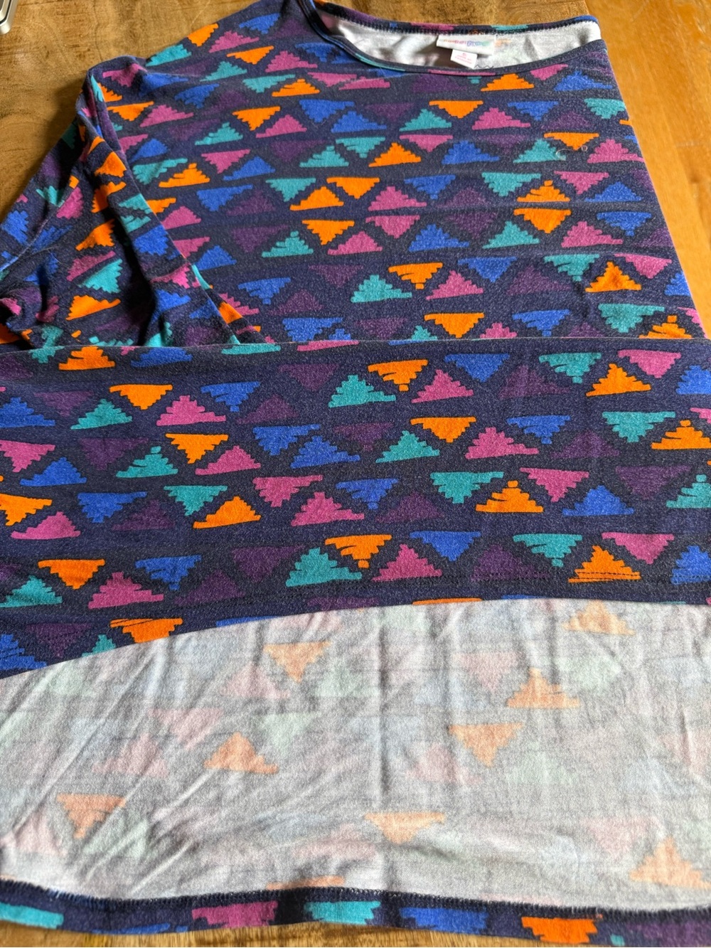 Colorful Geometric Lularoe - Navy with Orange, Teal & Purple